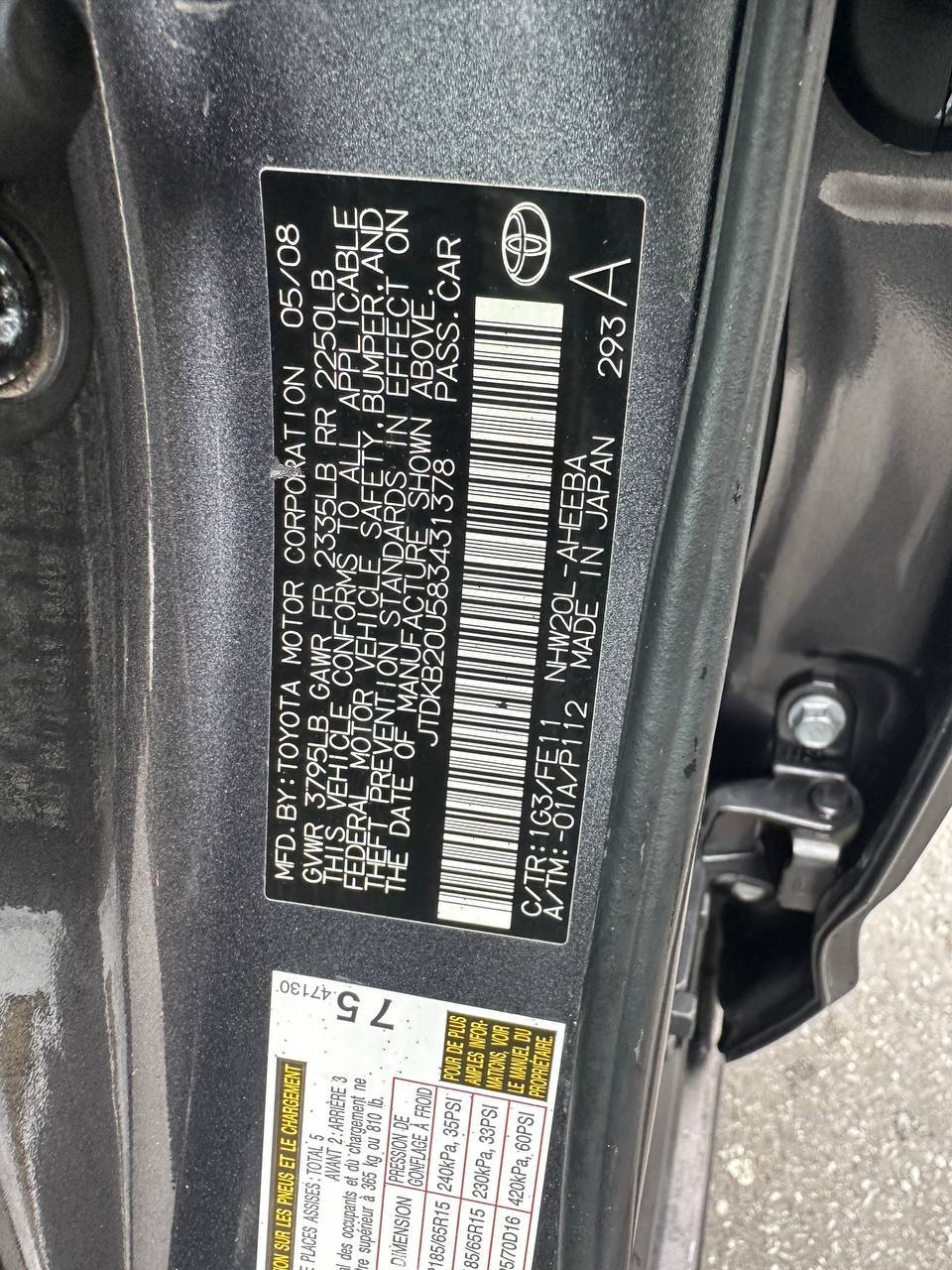 Toyota Prius 08 