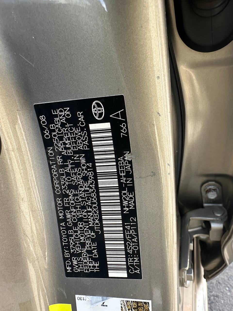 Toyota Prius 08 